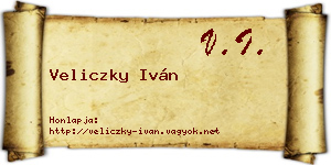 Veliczky Iván névjegykártya
