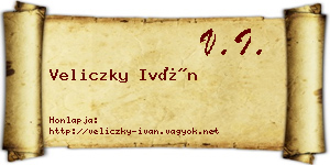 Veliczky Iván névjegykártya