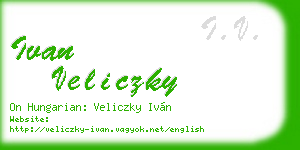 ivan veliczky business card